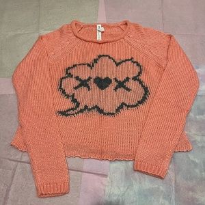 Bethany Mota Coral Speech Bubble Sweater